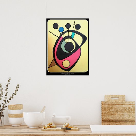 'Mid Century Modern Still Life Yellow' on a ポスター (キッチン)