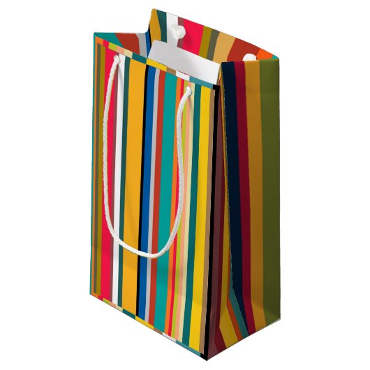Mid-Century Modern Stripes スモールペーパーバッグ (正面アングル)