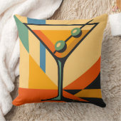 Mid Century Modern Sunrise Bauhaus Martini クッション (ブランケット)