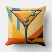 Mid Century Modern Sunrise Bauhaus Martini クッション (正面)
