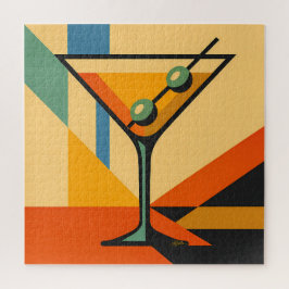 Mid Century Modern Sunrise Bauhaus Martini ジグソーパズル