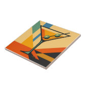 Mid Century Modern Sunrise Bauhaus Martini タイル (側面)