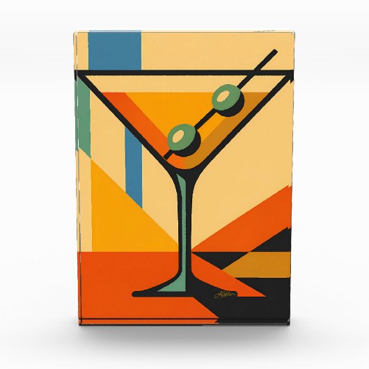 Mid Century Modern Sunrise Bauhaus Martini フォトブロック (正面)