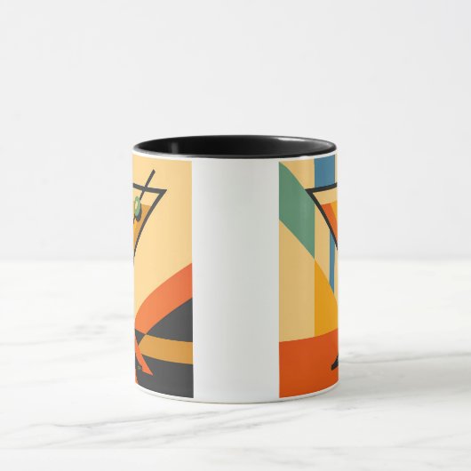 Mid Century Modern Sunrise Bauhaus Martini マグカップ (中央)