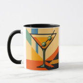 Mid Century Modern Sunrise Bauhaus Martini マグカップ (左)