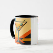 Mid Century Modern Sunrise Bauhaus Martini マグカップ (正面左)