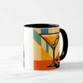 Mid Century Modern Sunrise Bauhaus Martini マグカップ (正面右)