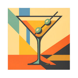 Mid Century Modern Sunrise Bauhaus Martini メタルプリント