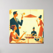 Mid Century Modern The Martini Cocktail Critics キャンバスプリント (正面)