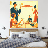 Mid Century Modern The Martini Cocktail Critics キャンバスプリント (インサイチュ (寝室))