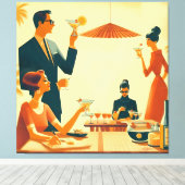 Mid Century Modern The Martini Cocktail Critics キャンバスプリント (インサイチュ (ウッドフロア))