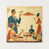 Mid Century Modern The Martini Cocktail Critics タペストリー (正面)
