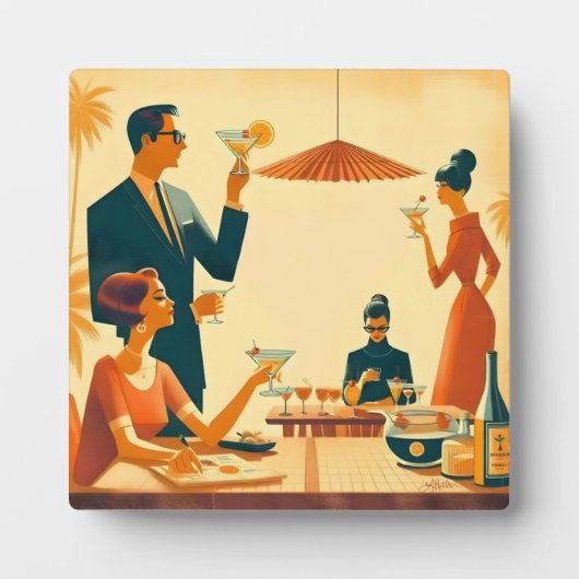 Mid Century Modern The Martini Cocktail Critics フォトプラーク (正面)