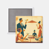 Mid Century Modern The Martini Cocktail Critics マグネット (正面/裏面)