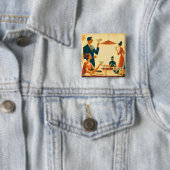 Mid Century Modern The Martini Cocktail Critics 缶バッジ (インサイチュ)