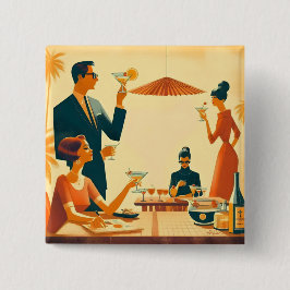 Mid Century Modern The Martini Cocktail Critics 缶バッジ