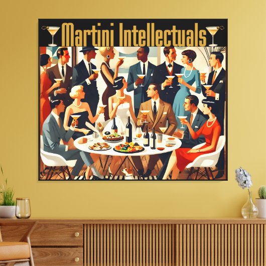Mid Century Modern The Martini Intellectuals  キャンバスプリント (インサイチュ (リビング))