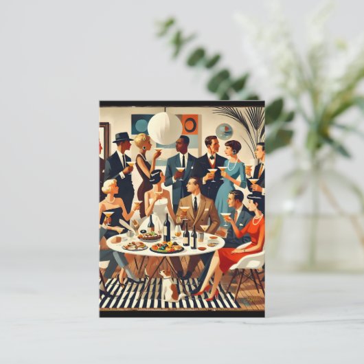 Mid Century Modern The Martini Intellectuals  ポストカード (スタンド正面)