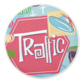 Mid Century Modern Traffic Retro Ceramic Knob セラミックノブ
