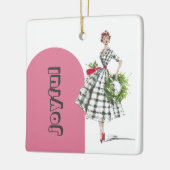 Mid Century Modern Vintage Lady Ornament セラミックオーナメント (左)