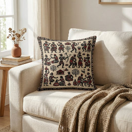 Mid century modern vintage retro pattern atomic クッション