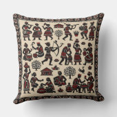 Mid century modern vintage retro pattern atomic クッション (裏面)