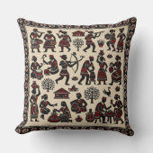 Mid century modern vintage retro pattern atomic クッション (正面)