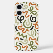 Mid-Century Modern Wavy Abstract Phone Case Case-Mate iPhoneケース (裏面)