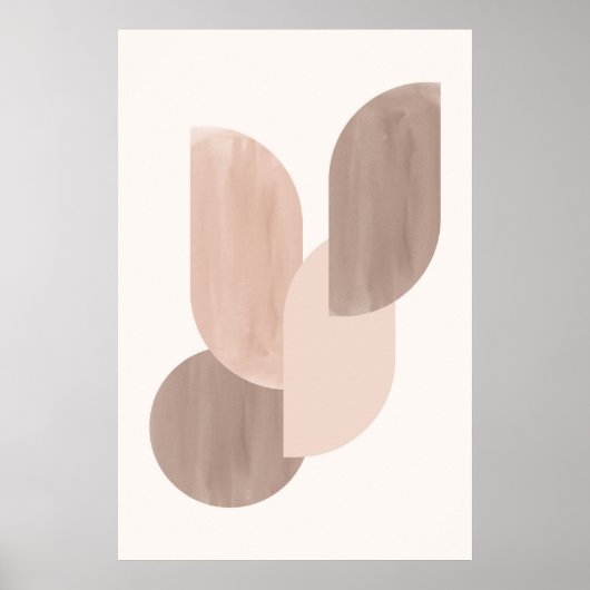 Mid-century neutral geometric ポスター (正面)