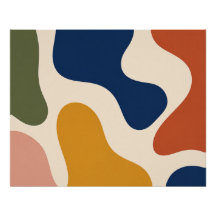 Mid-Century Organic Shapes Poster