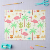 Mid Century Palm Springs Flamingo with Trees 薄葉紙 (クラフト)