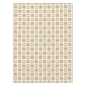  Mid-Century Pastel Pink Retro Floral Pattern テーブルクロス (正面)