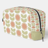  Mid-Century Pastel Pink Retro Floral Pattern ドップキット (右コーナー)