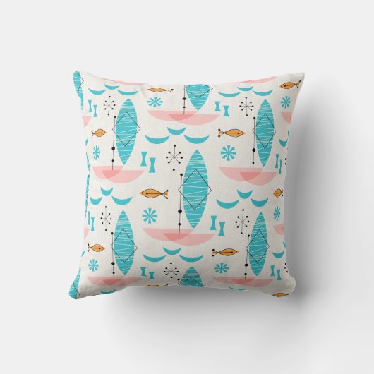 Mid Century Pink Catamaran クッション (裏面)