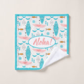 Mid Century Pink Catamaran バスタオルセット (ウォッシュタオル)