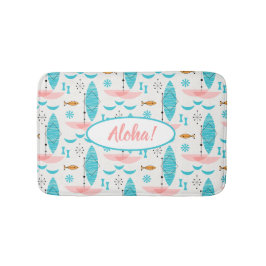 Mid Century Pink Catamaran バスマット