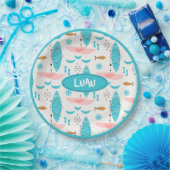 Mid Century Pink Catamaran ペーパープレート (パーティー)