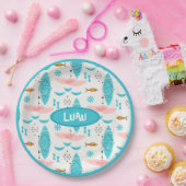 Mid Century Pink Catamaran ペーパープレート (パーティー)