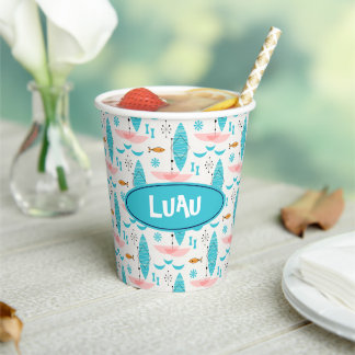 Mid Century Pink Catamaran 紙コップ