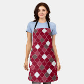 Mid-Century Quatrafoil Apron (multiple colors) エプロン (着用した状態)