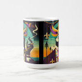 Mid Century Retro 60s Mardi Gras The Smoking Man コーヒーマグカップ (中央)