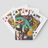 Mid Century Retro 60s Mardi Gras The Smoking Man トランプ (裏面)