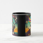 Mid Century Retro 60s Mardi Gras The Smoking Man マグカップ (中央)
