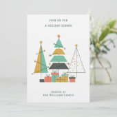 Mid-Century Retro Christmas Trees 招待状 (スタンド正面)