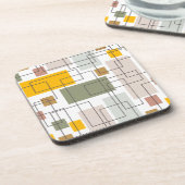 Mid-Century Retro Geometric Abstract Coaster コースター (左側)
