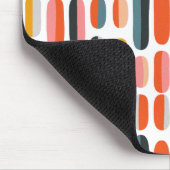 Mid Century Retro Geometric Abstract Pattern マウスパッド (コーナー)