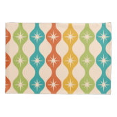 Mid Century Retro Starbursts on ogee pattern 枕カバー (裏面)