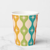Mid Century Retro Starbursts on ogee pattern  紙コップ (裏面)