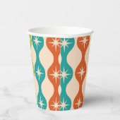 Mid Century Retro Starbursts on ogee pattern  紙コップ (右)