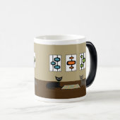 Mid Century Scrabble Cats モーフィングマグカップ (正面右)